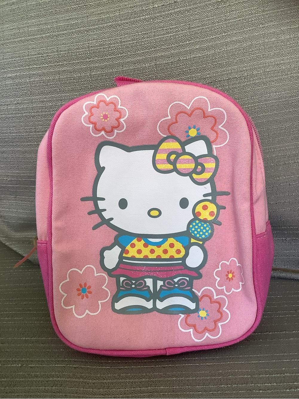 Vintage 2004 Hello Kitty Pink Floral Graphic Mini Backpack